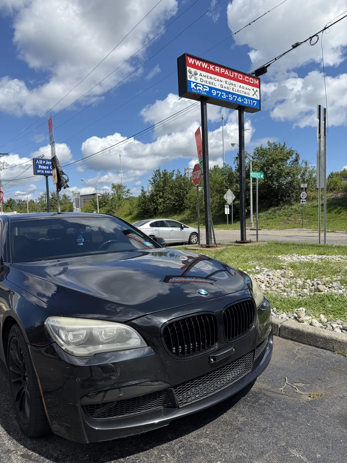 A BMW serviced at KRP Automotive Repair in Clifton, NJ