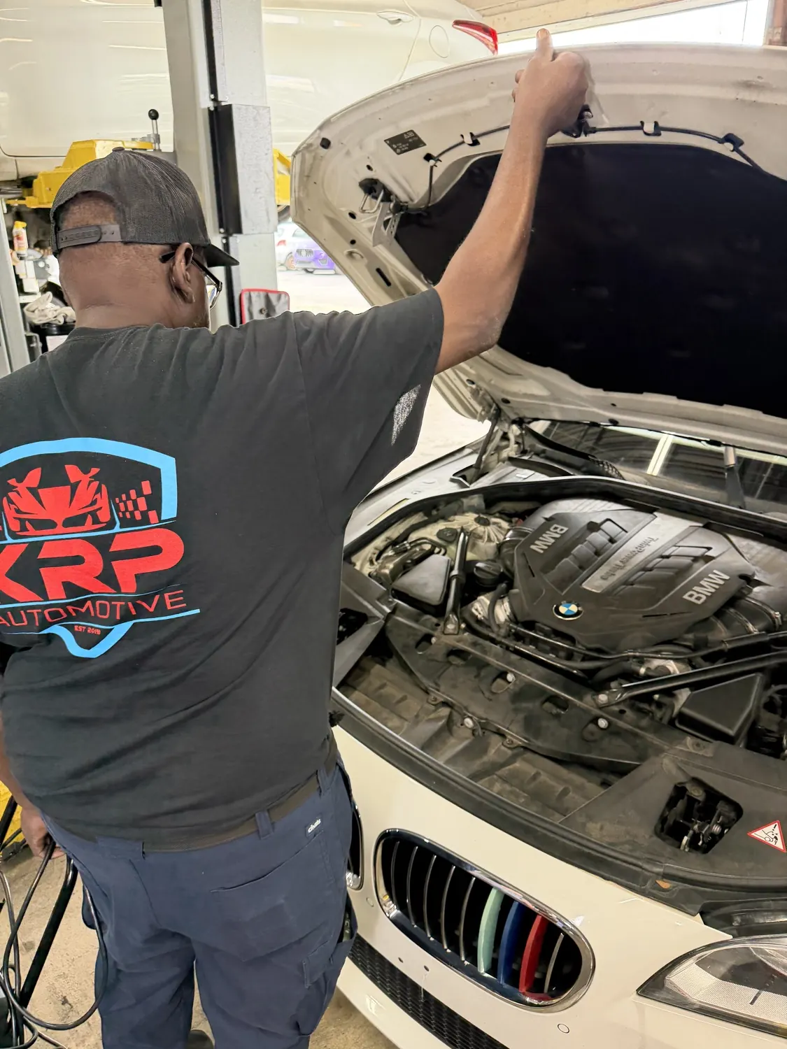 Check-engine diagnosis at KRP Automotive Repair in Clifton, NJ