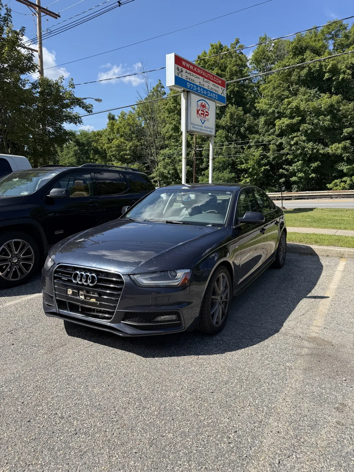 A Audi serviced at KRP Automotive Repair in Franklin, NJ