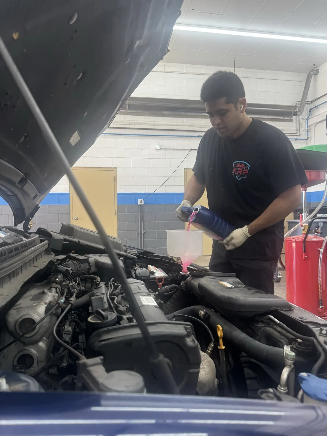 Fluid exchange service at KRP Automotive Repair in Hawthorne, NJ